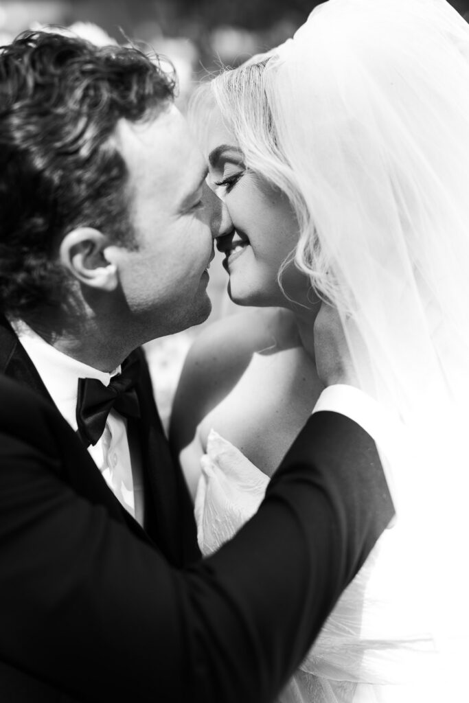 soft editorial style wedding portrait of a Toronto bride and groom